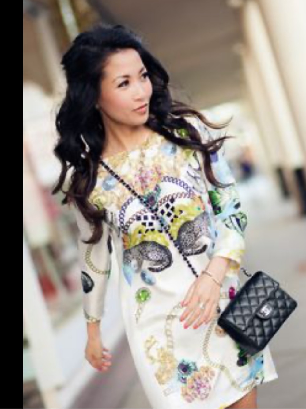 Tibi Blue Silk Scarf Animal & Jewel Print Luxury Designer Shift Dress 2*FLAW* - Picture 2 of 16